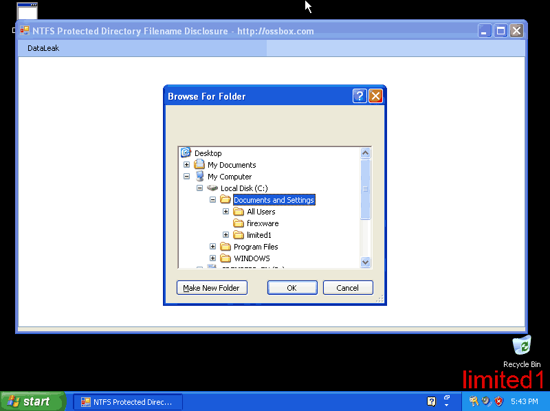 limited1 starts a filesystem event monitor