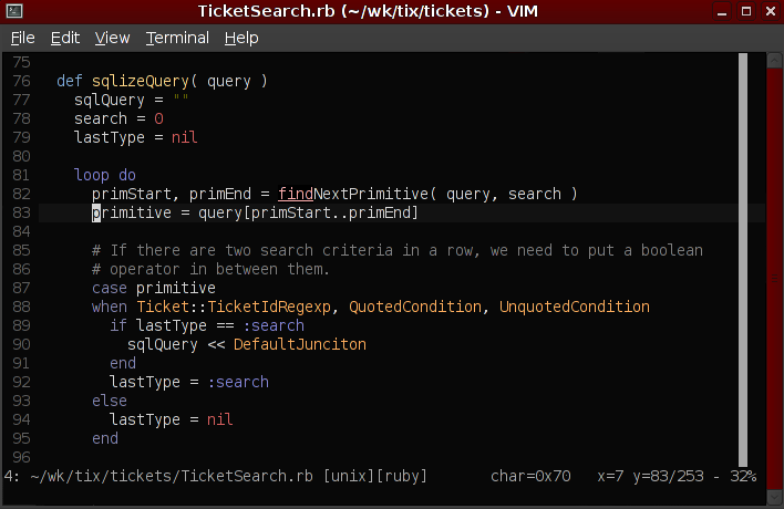 vimr from command line