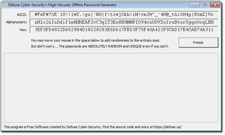 ramdon password creator windows 10